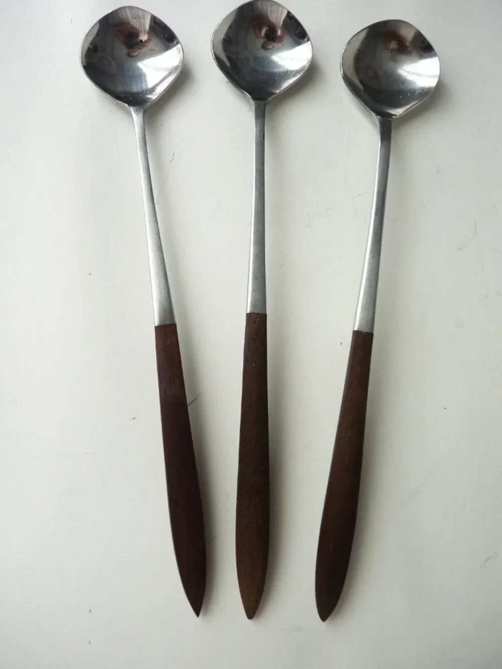 Vintage‎ EPIC Eco Forged Stainless Steel Utensil Set of 3 Iced Tea spoons